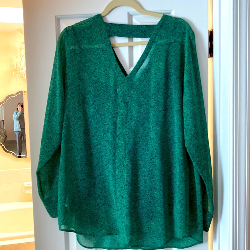 Green cabi sheer blouse